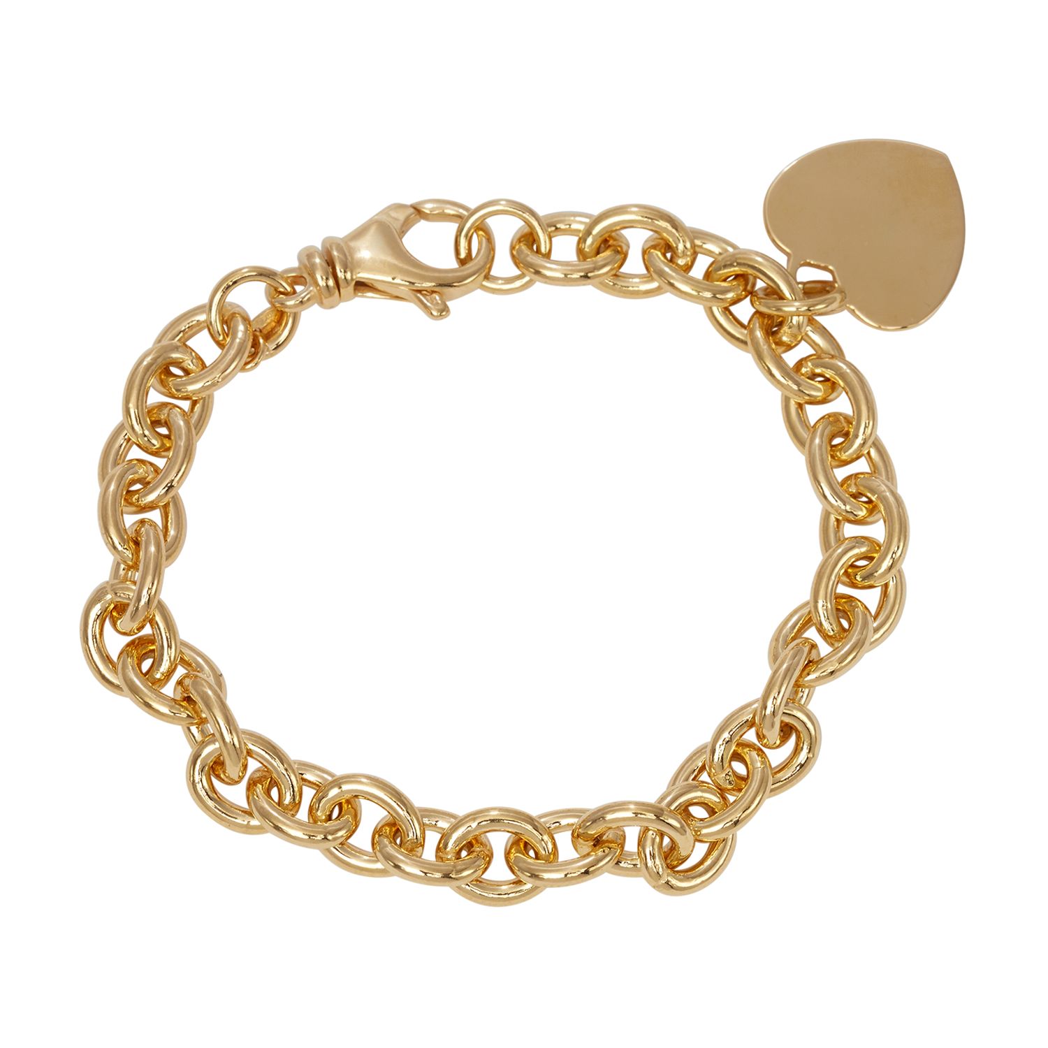 gold and silver charm bracelet