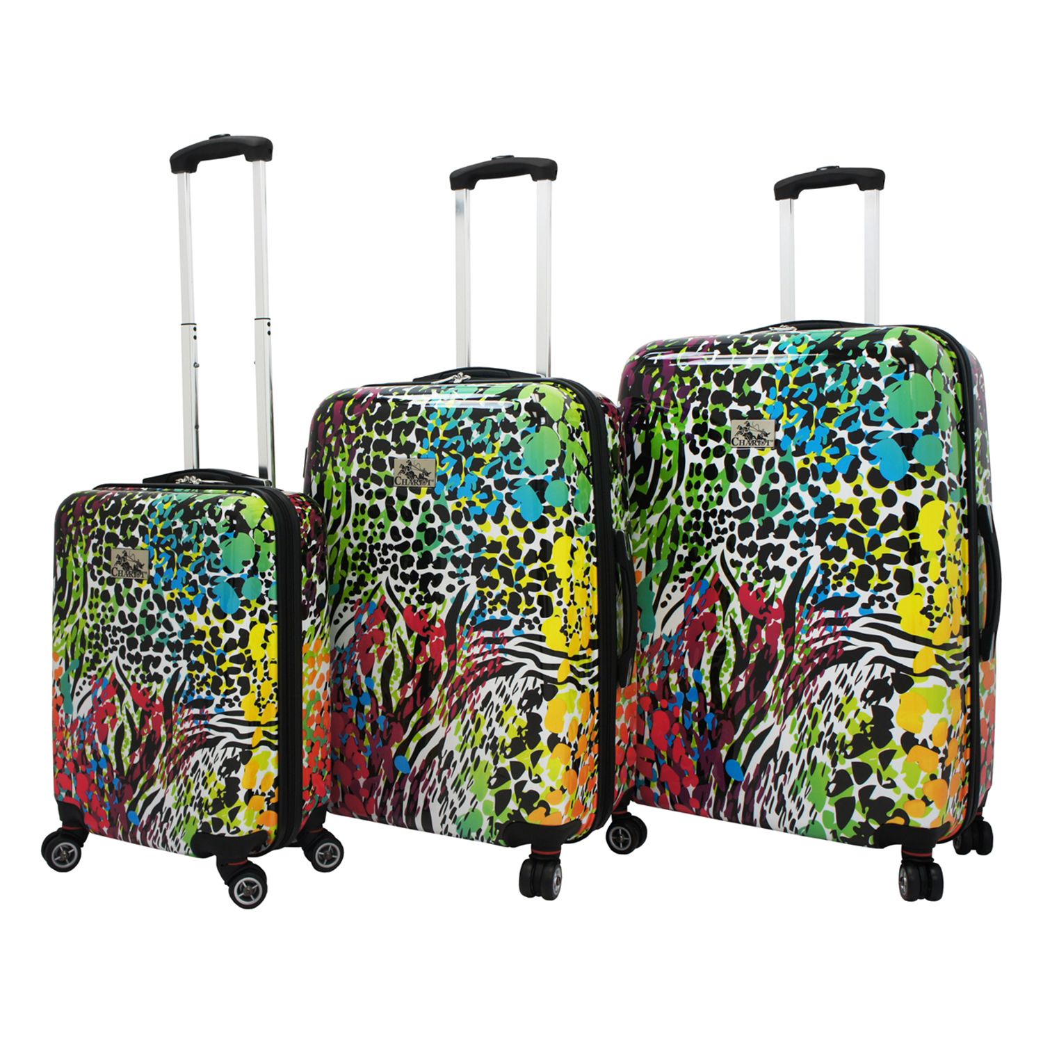 colorful hardside luggage