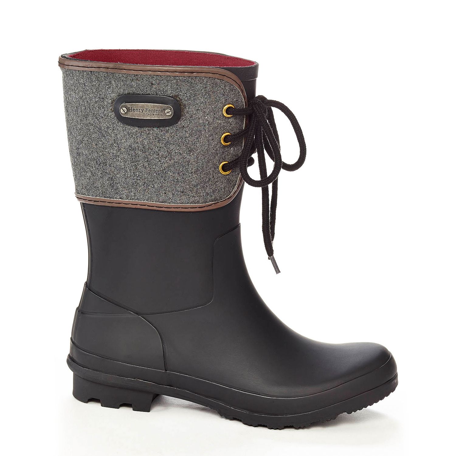 lace up rain boots womens