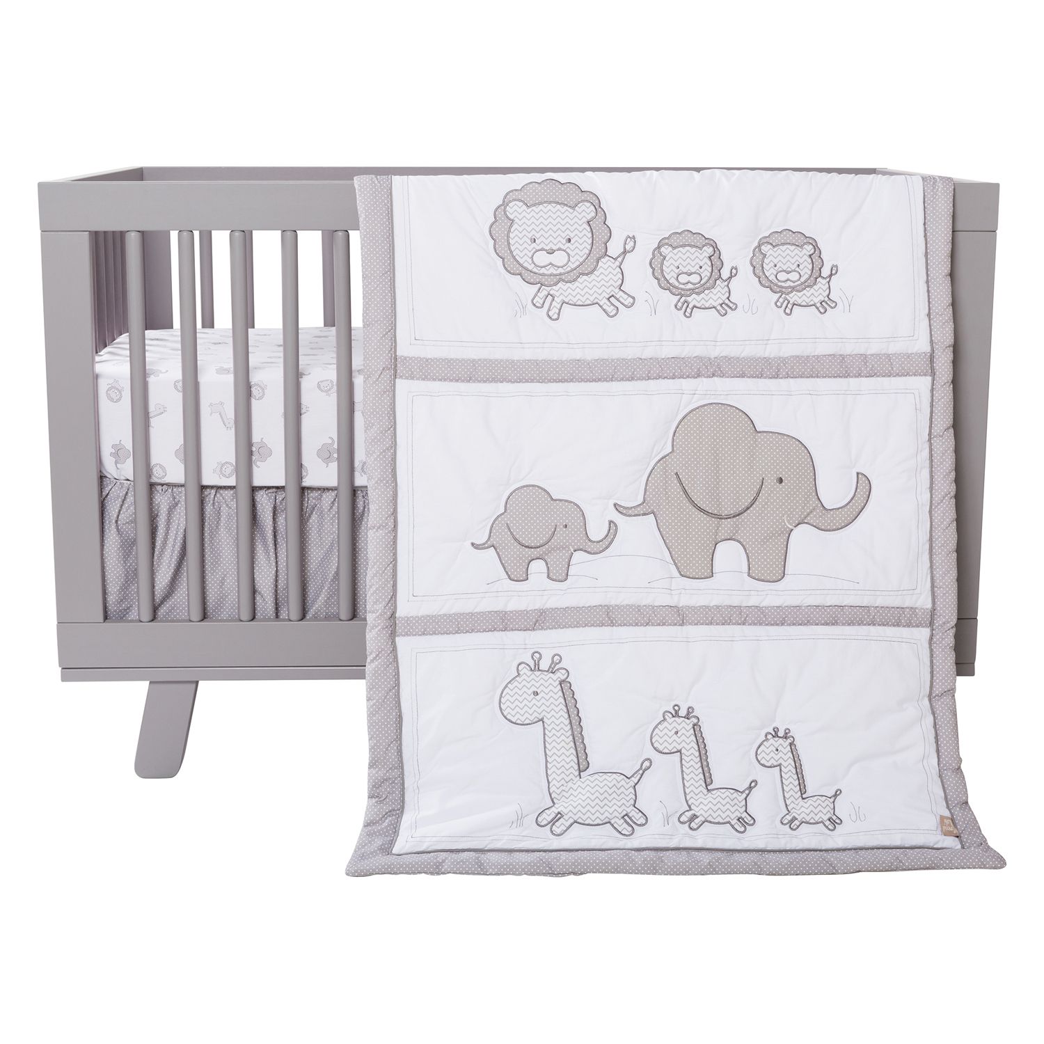 elephant chevron crib bedding