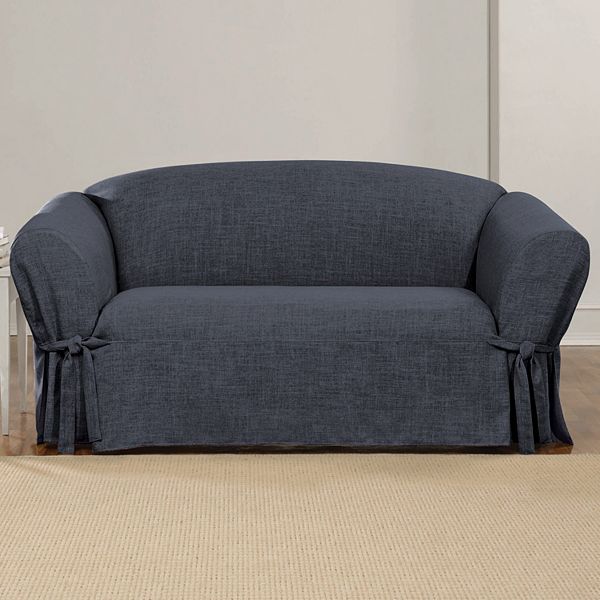 Sure Fit Textured Linen Loveseat Slipcover