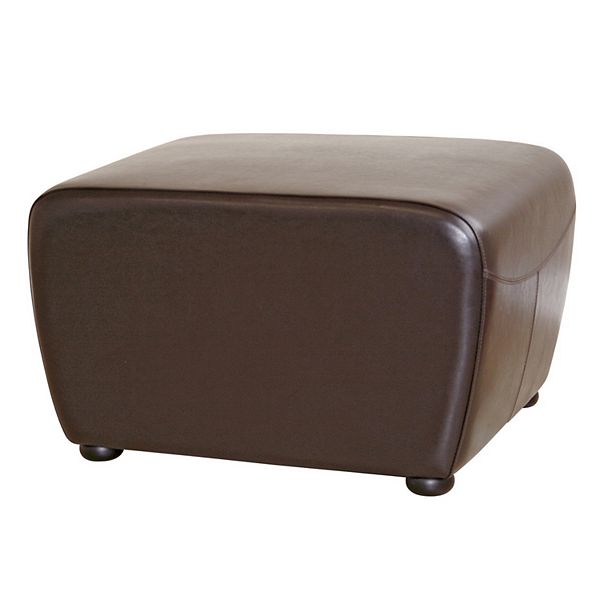 Baxton Studio Contemporary Faux Leather Ottoman