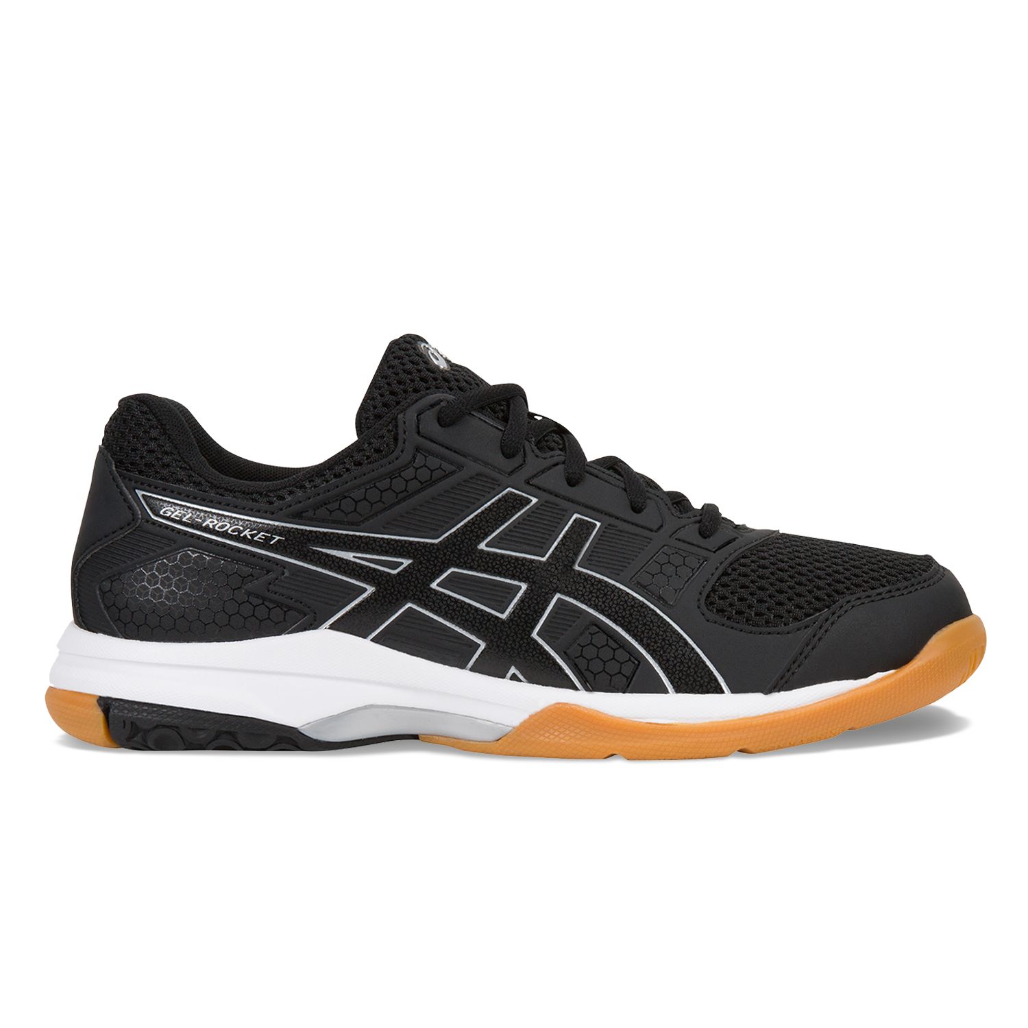 asics black and white volleyball shoes