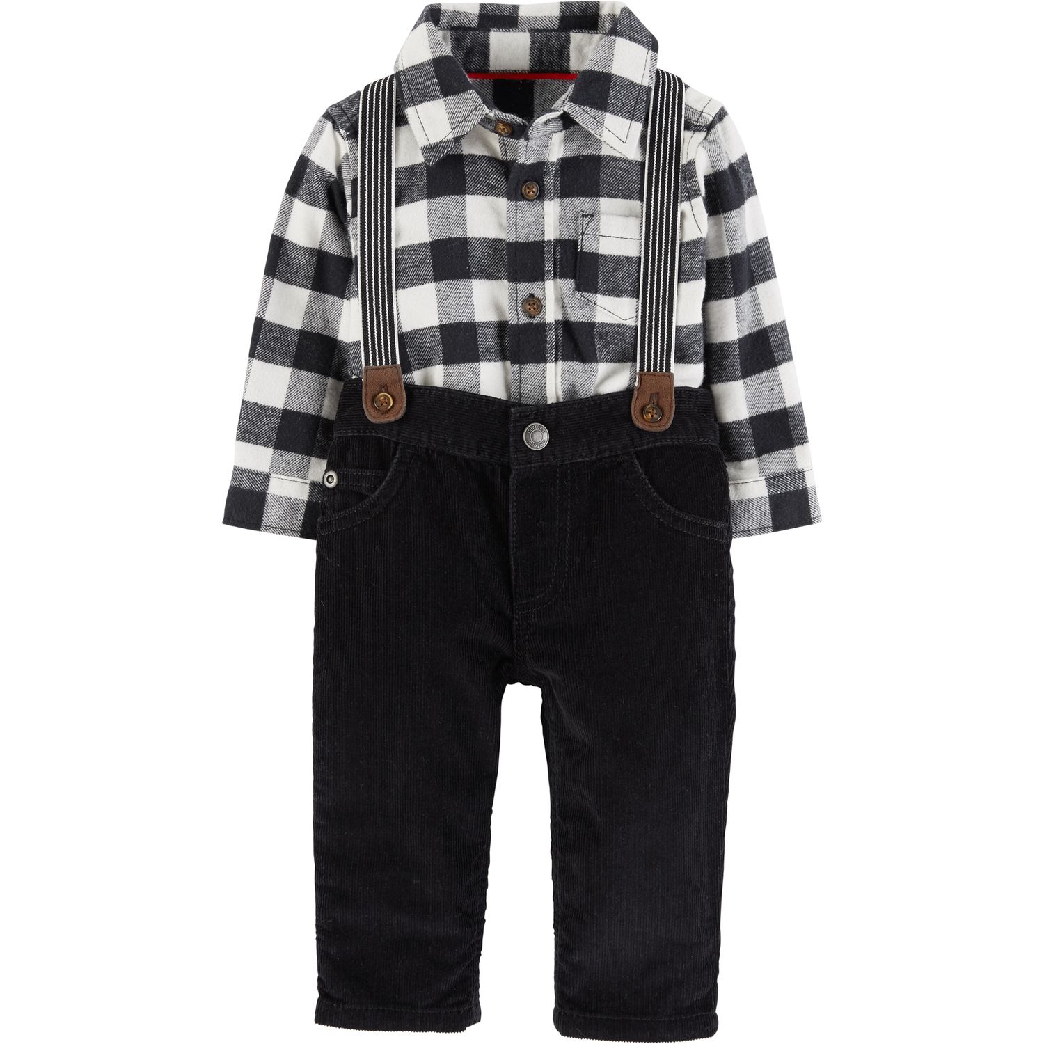 baby boy flannel outfit