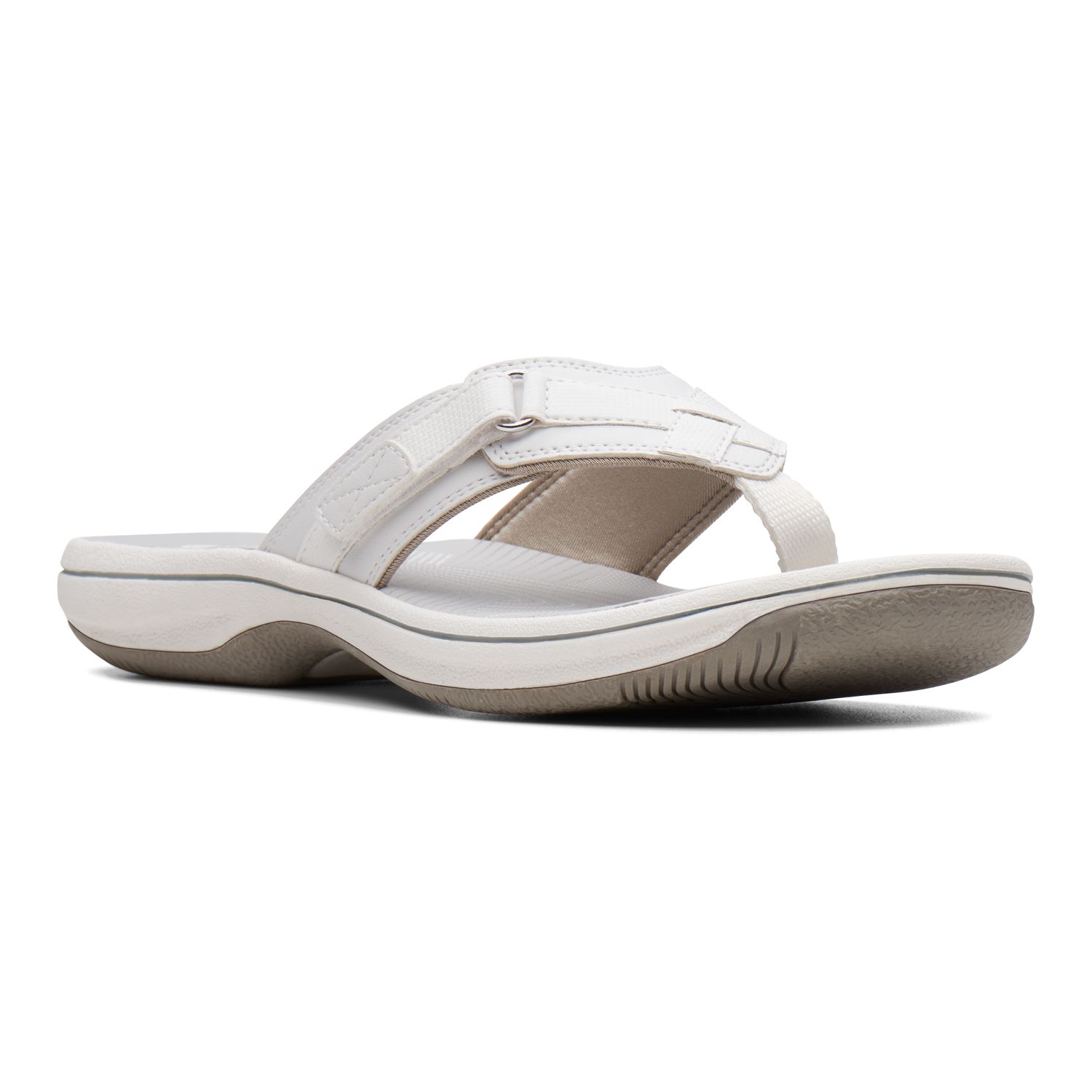 white clark sandals