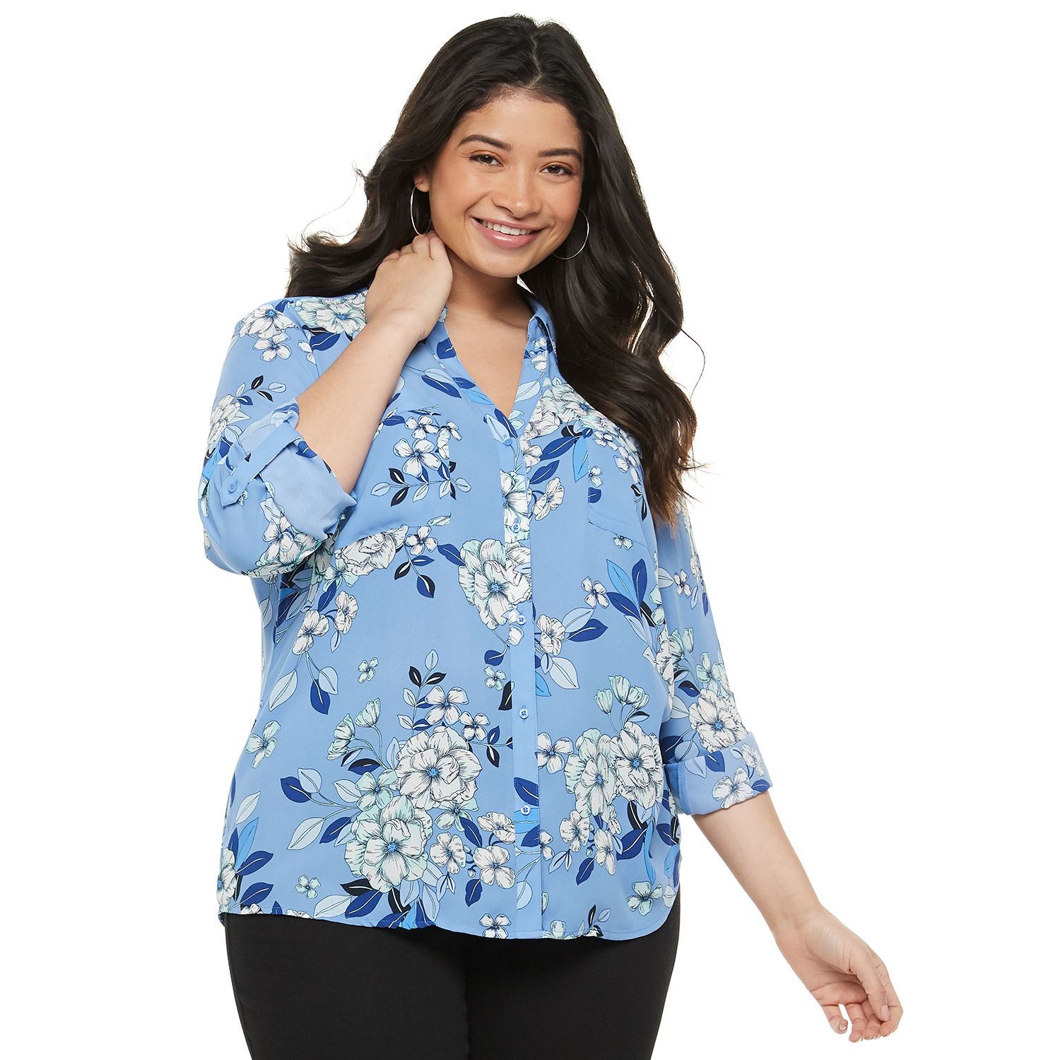 womens plus size blouses at kohl's