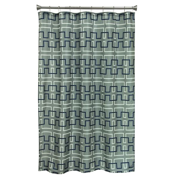 Bacova Plaza Shower Curtain, Mondrian Chevron Fabric Shower Curtain