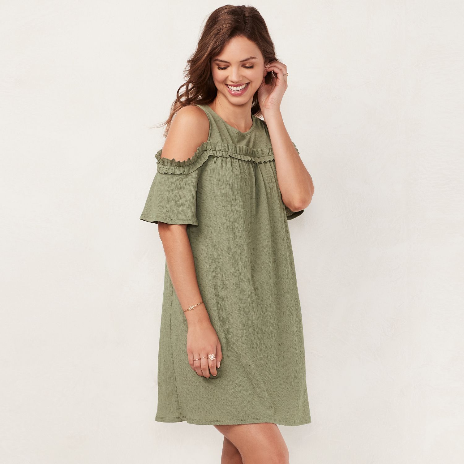 lauren conrad cold shoulder dress