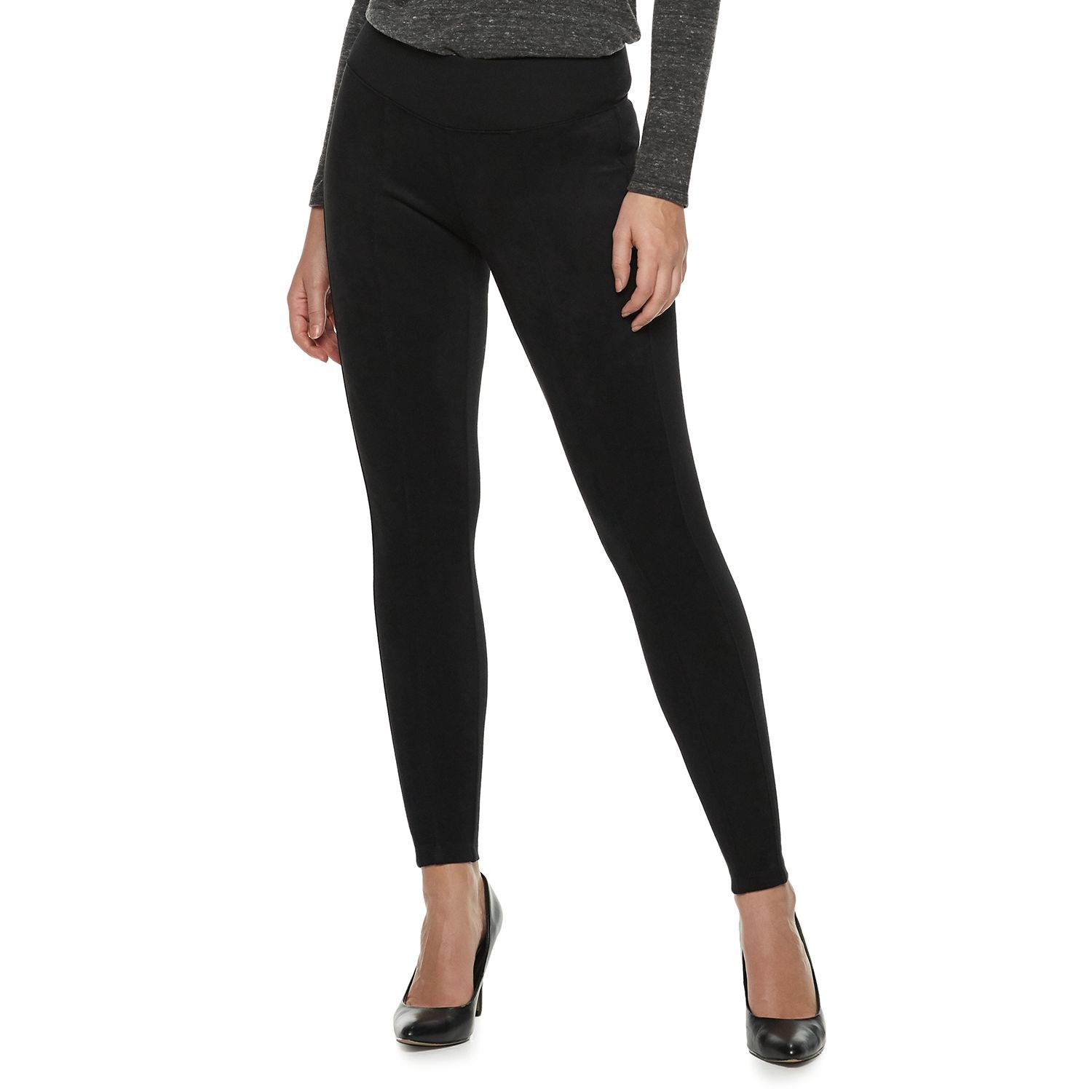 black suede leggings outfit