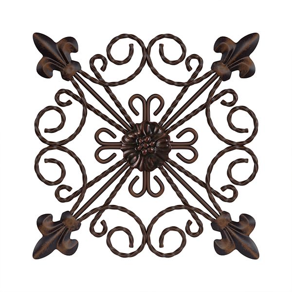 Lavish Home Medallion Square Metal Home Decor Wall Art