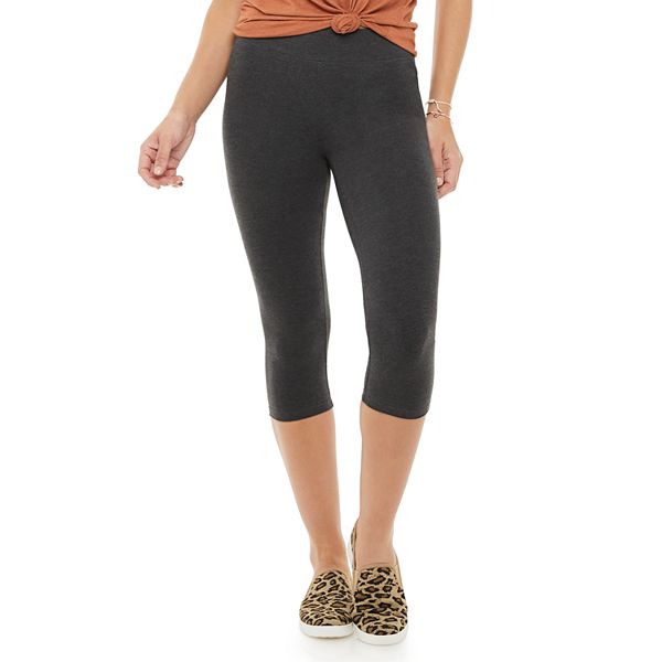 Gaiam Leggings Womens M Colorblock Mid Rise Gray Pink Capri