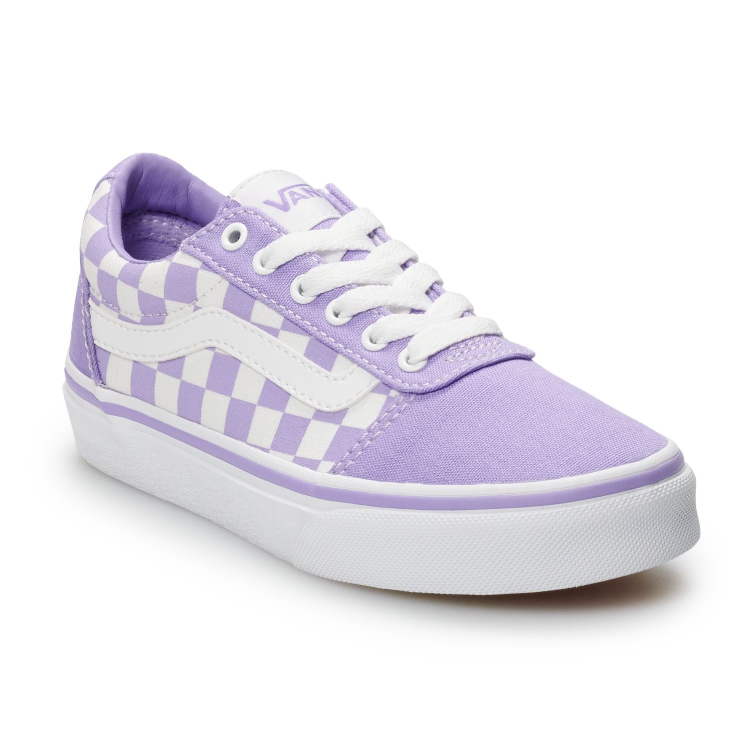 light purple checkered vans