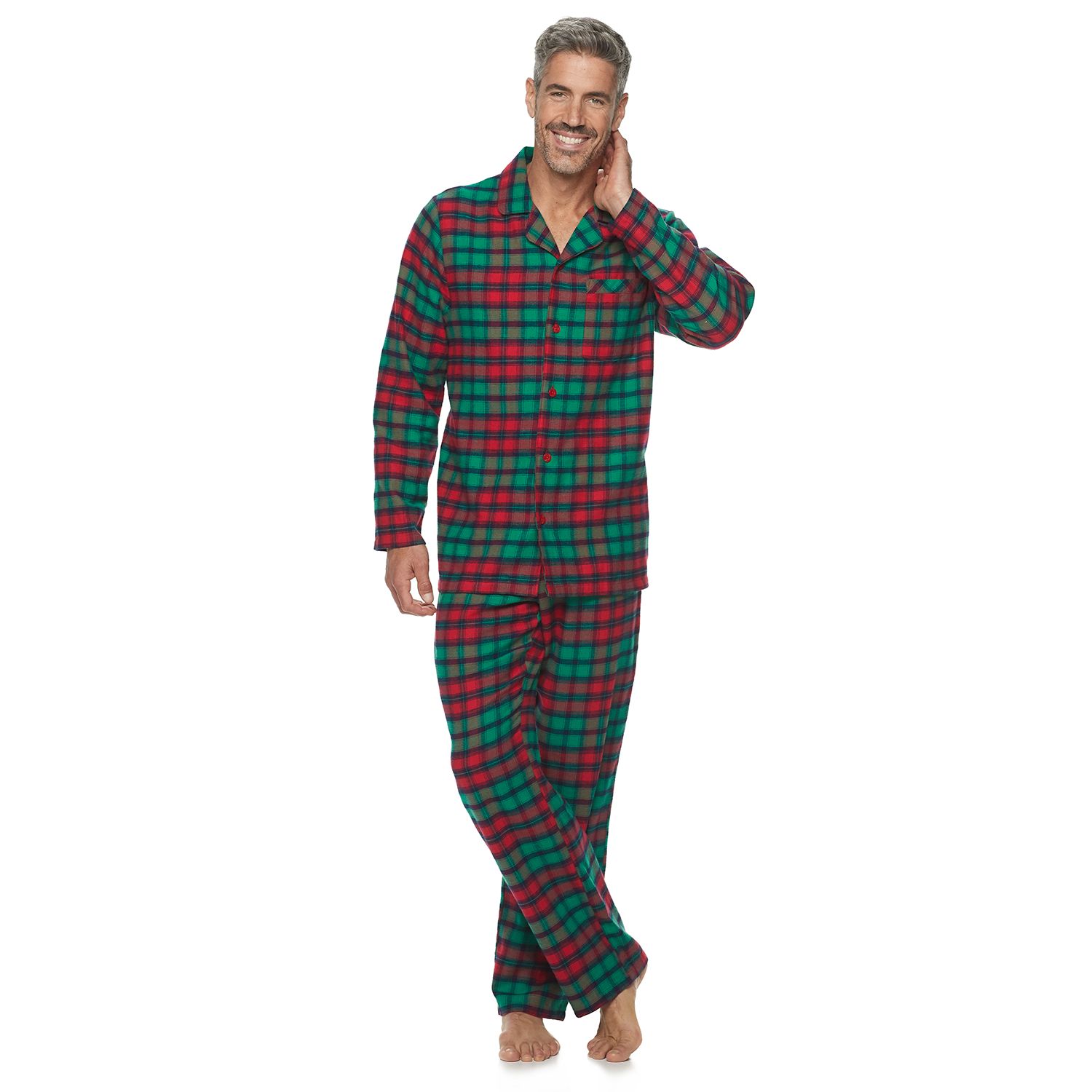 mens flannel pajamas