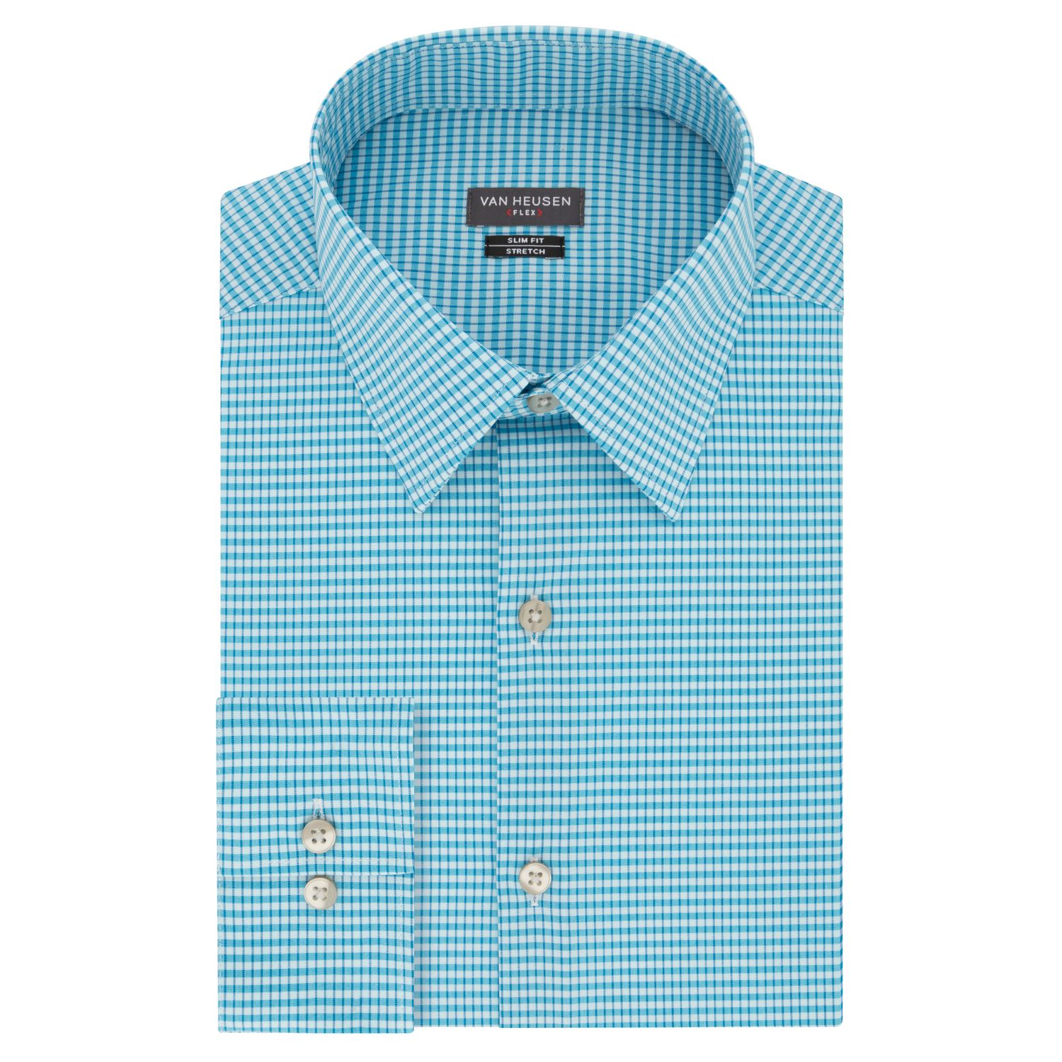 van heusen men's dress shirt slim fit flex collar stretch solid