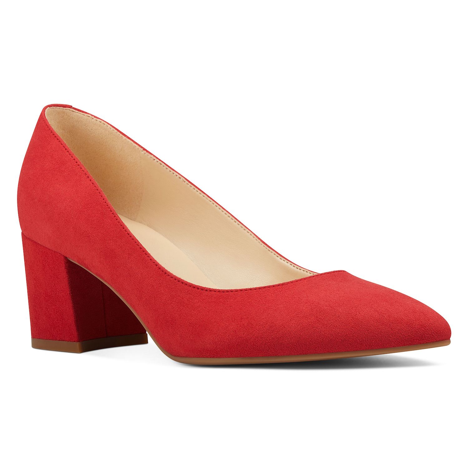 nine west red pumps