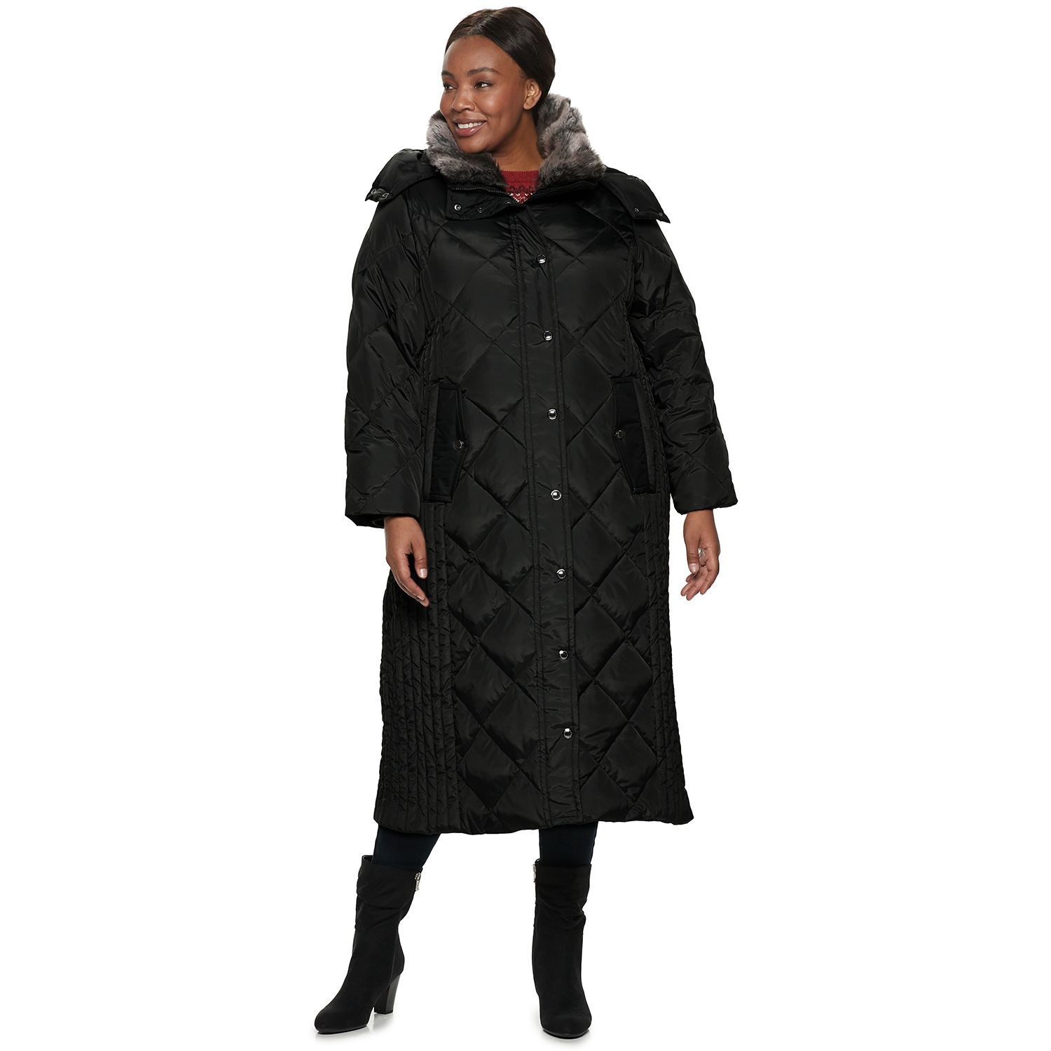 plus size coats at kohls