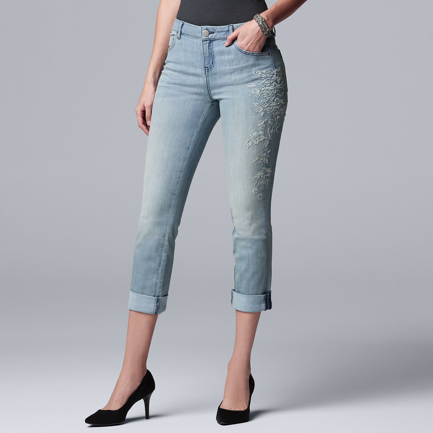 kohls vera wang capri jeans