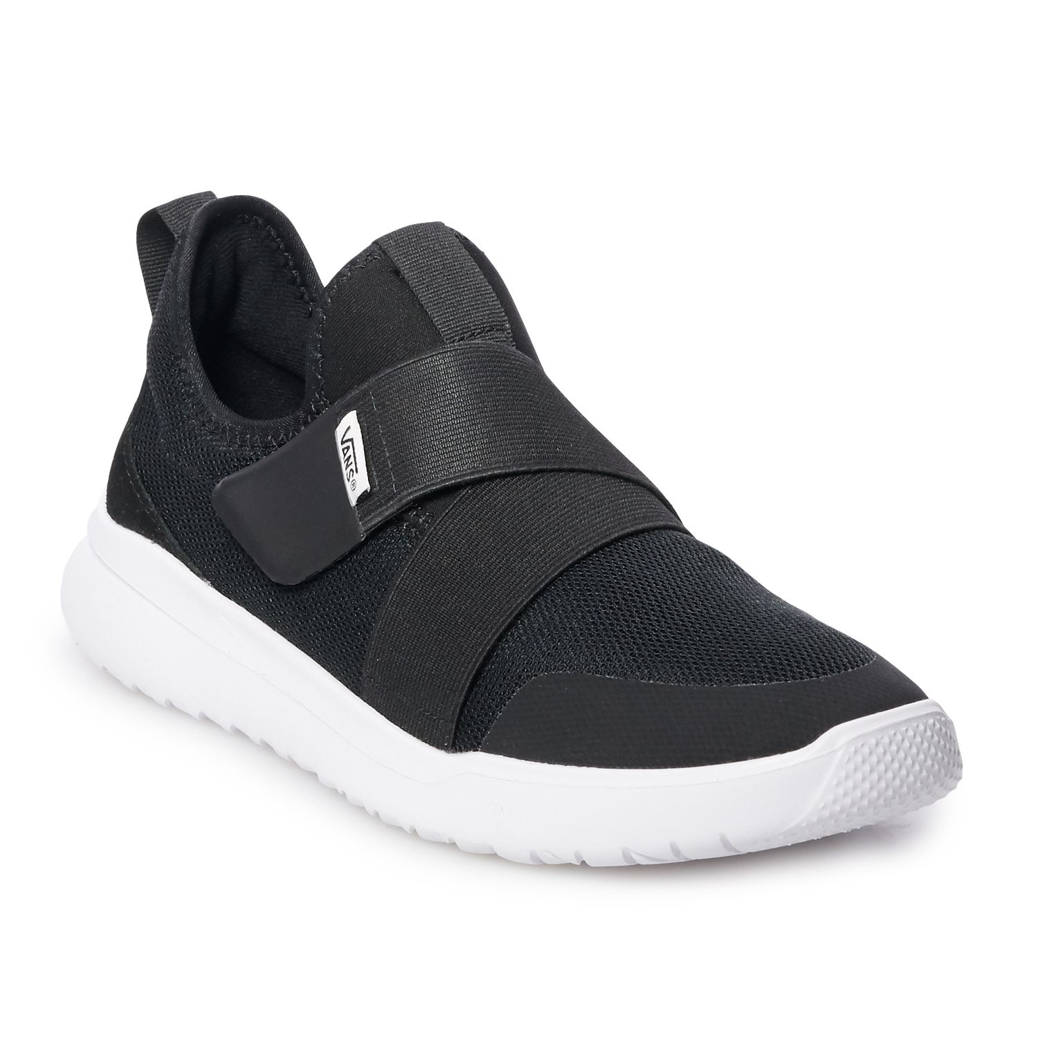 kohls black slip on vans