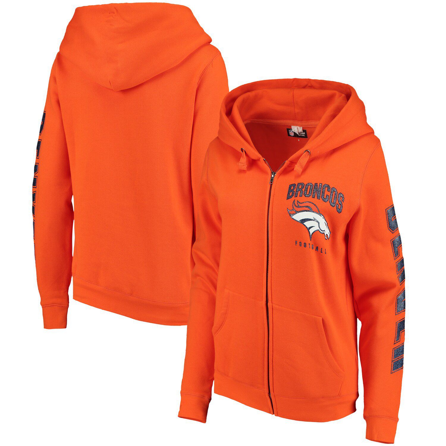 denver broncos zipper hoodie