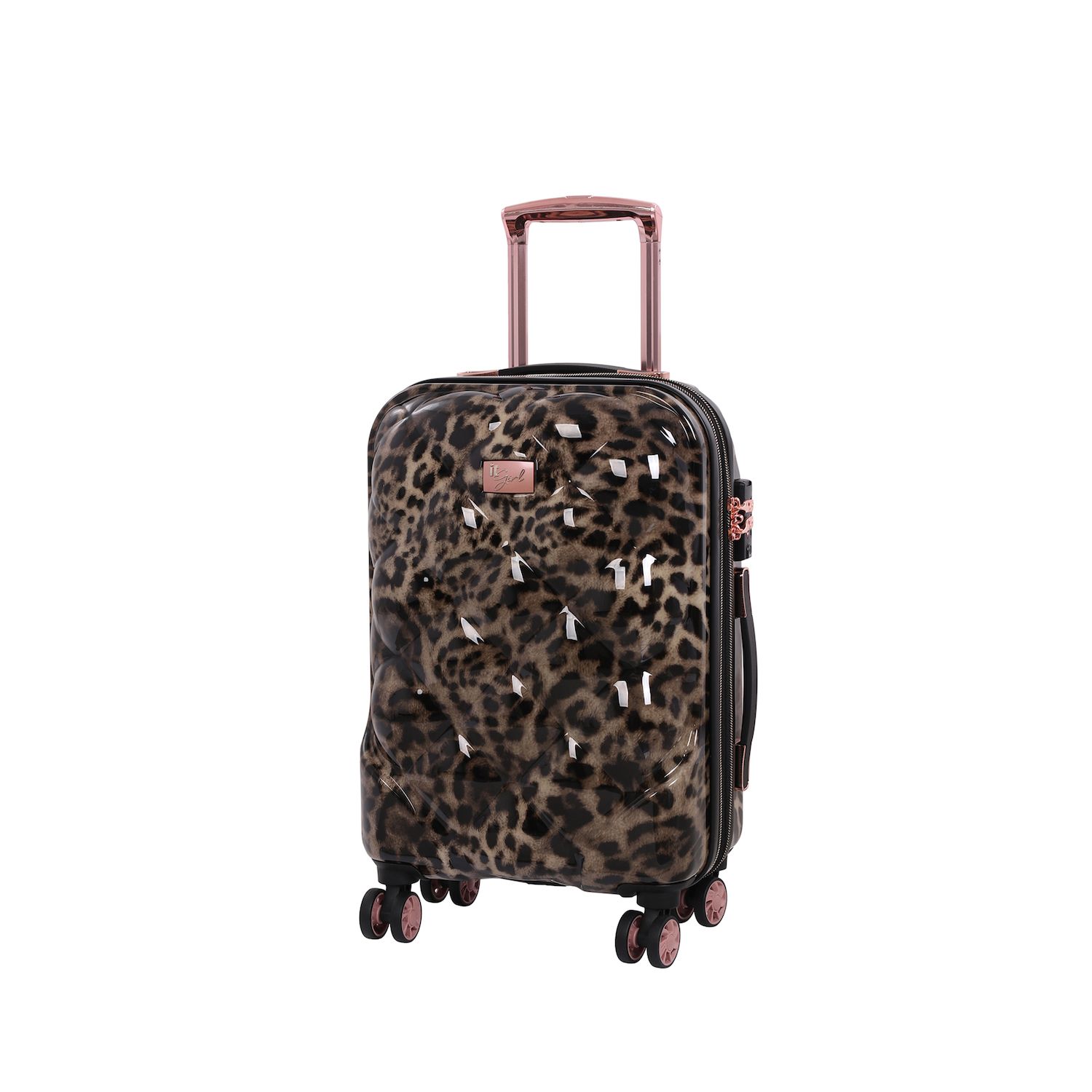 leopard spinner luggage