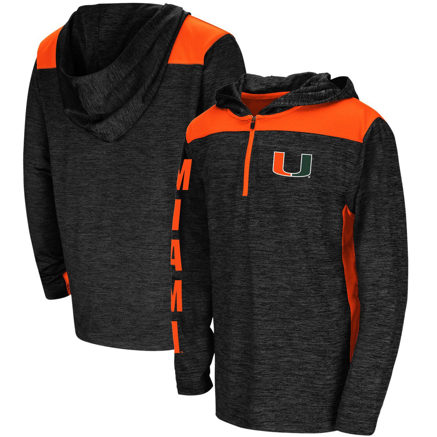 black miami hurricanes hoodie