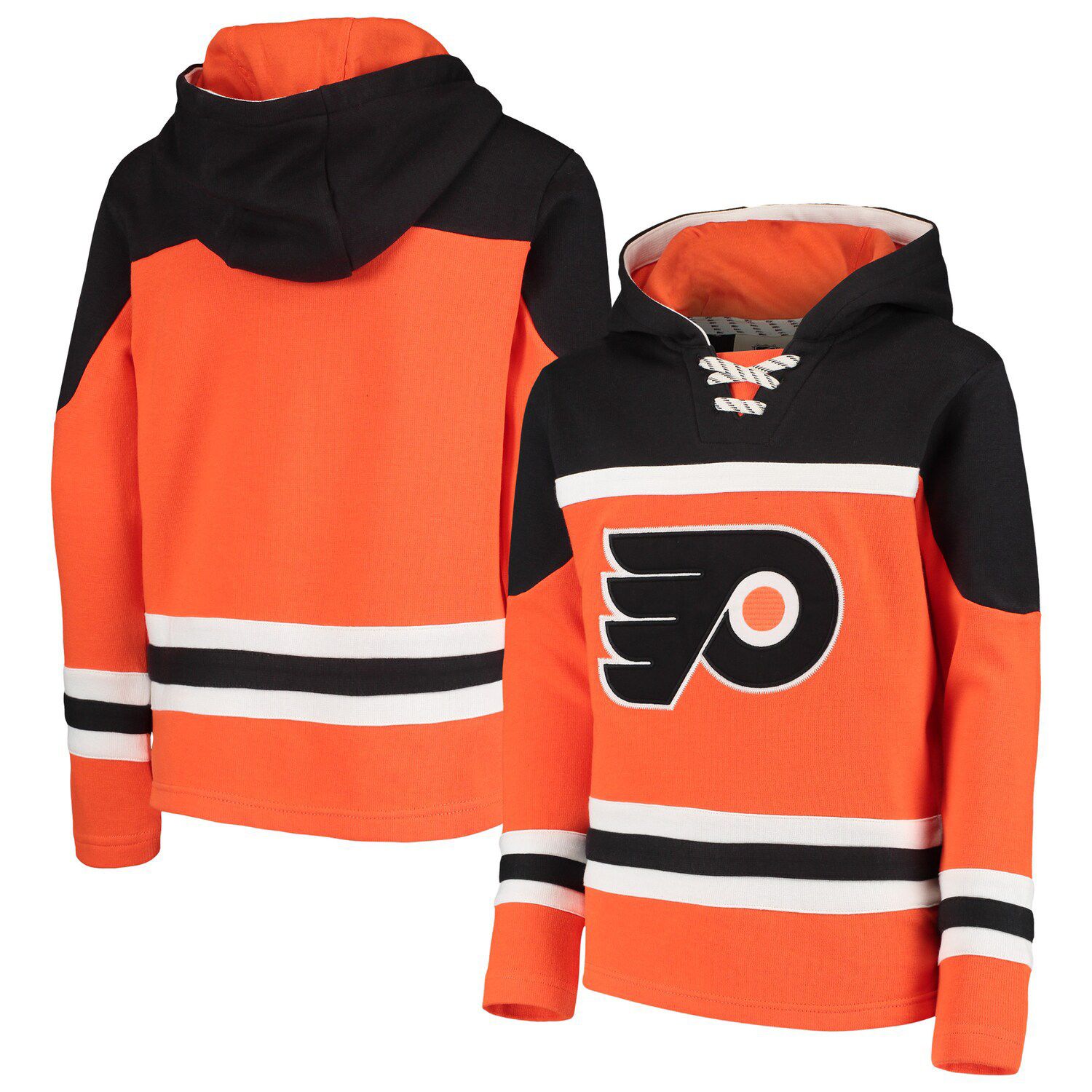 flyers lace up hoodie