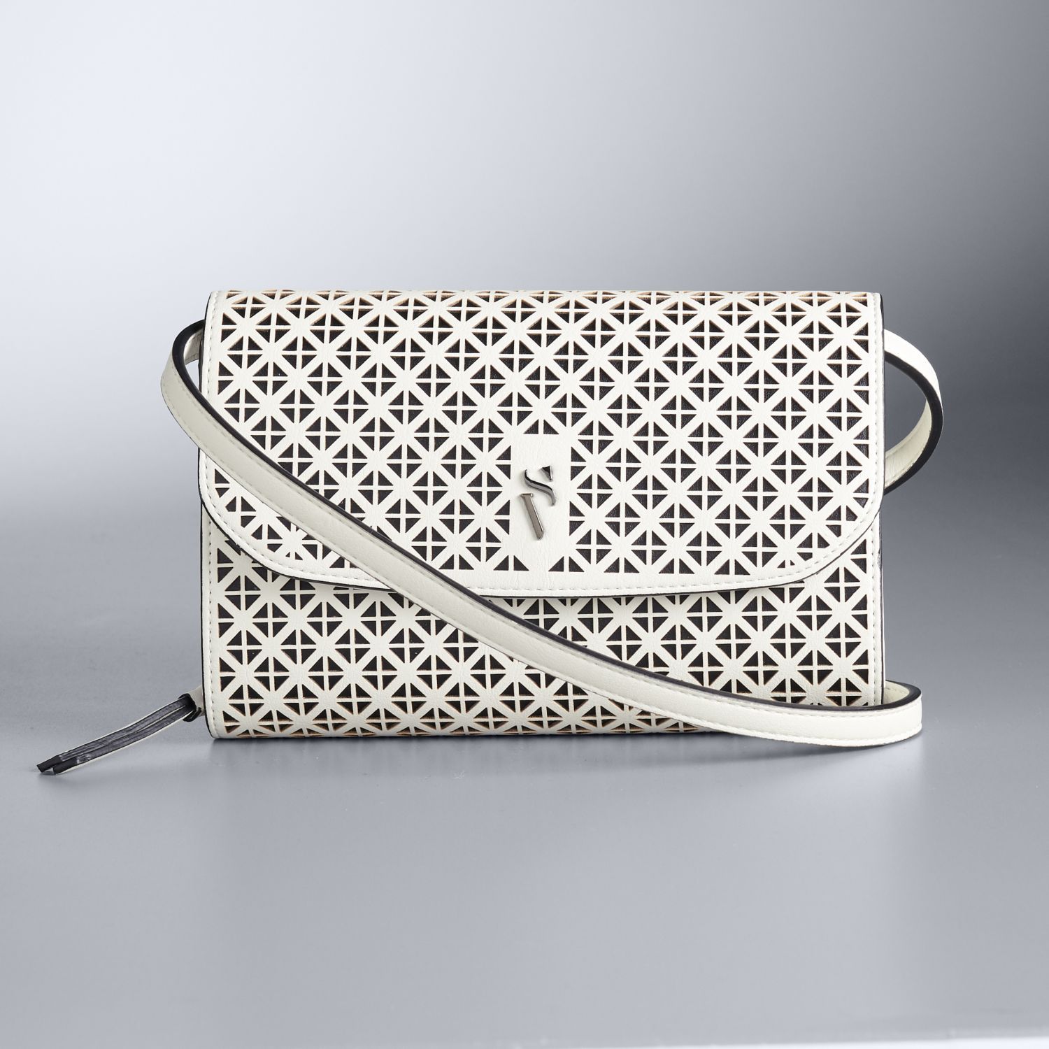 simply vera vera wang signature envelope crossbody bag