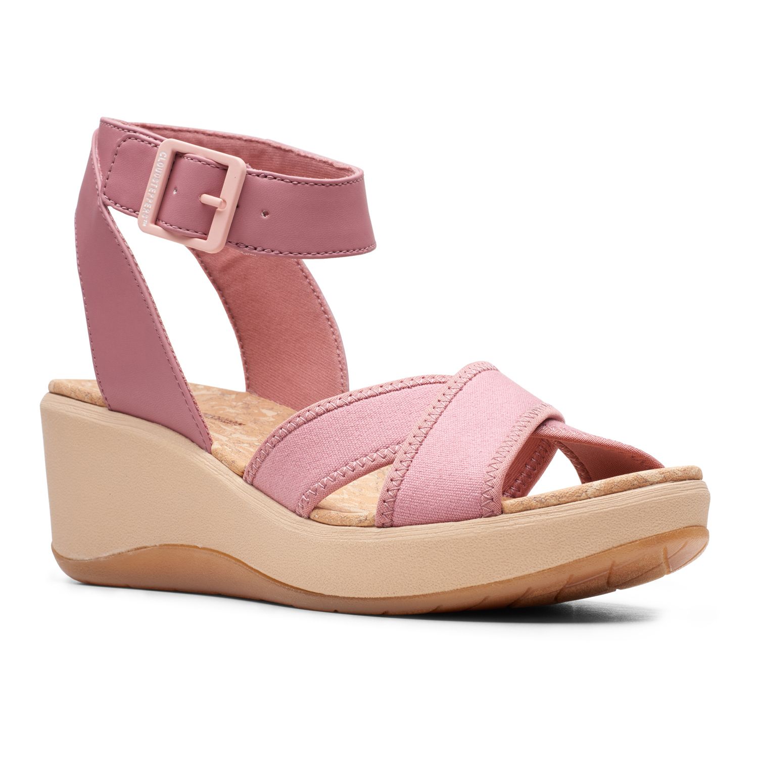 clarks women's cloudsteppers step cali bay slide sandals