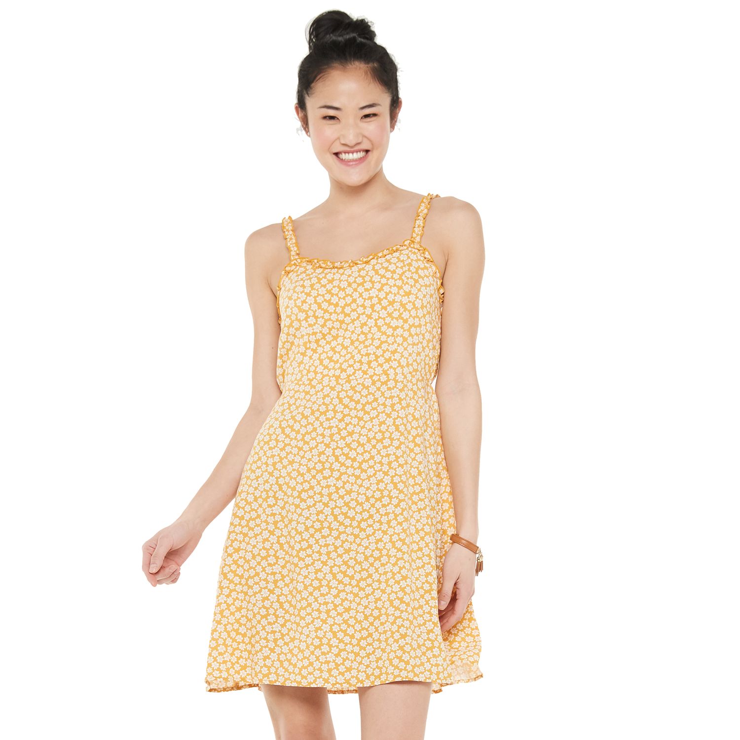 yellow casual dresses juniors