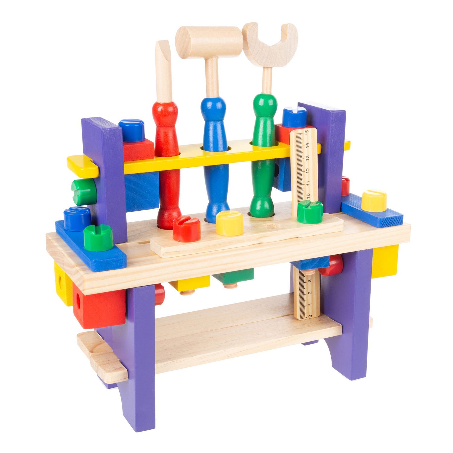 toy wooden workbench set