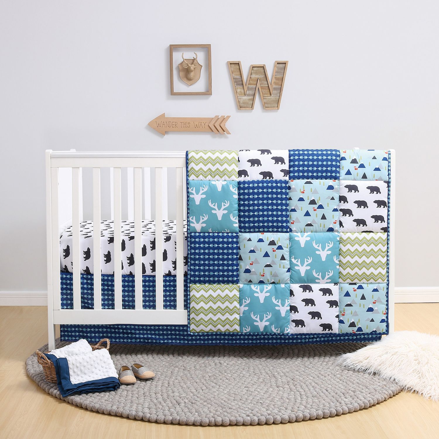 patchwork crib bedding