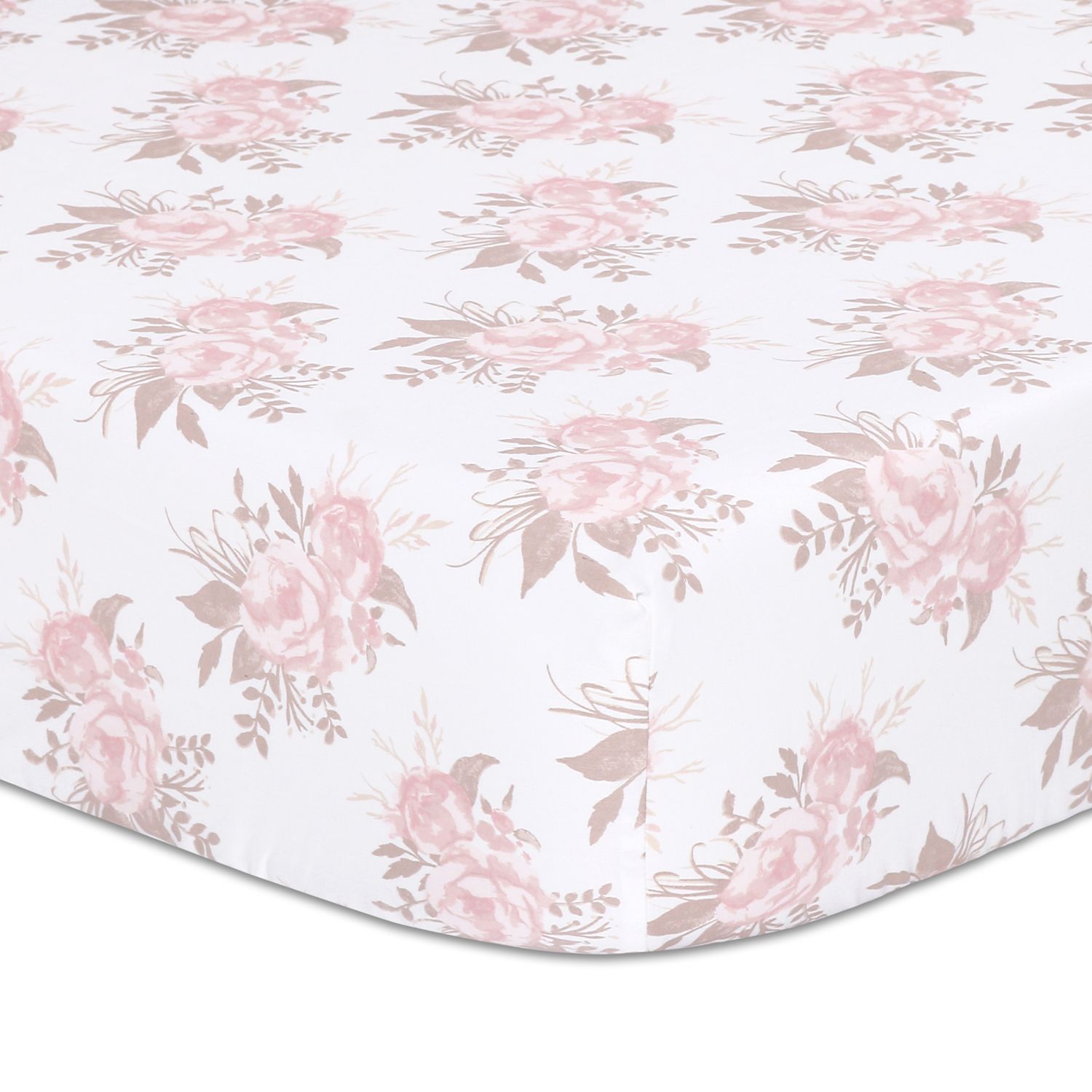 floral fitted crib sheet